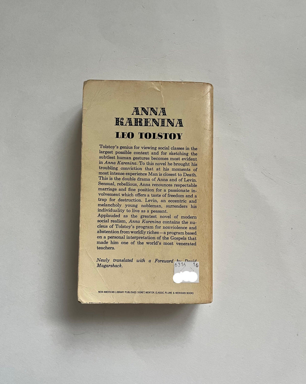 Anna Karenina by Tolstoy