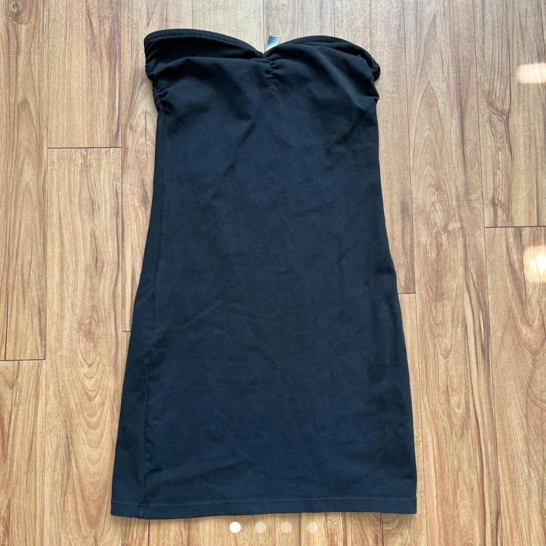 Black strapless dress