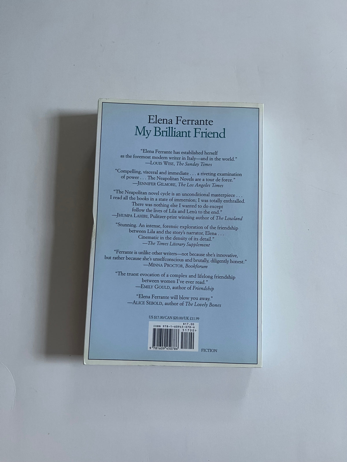 My Brilliant Friend by Elena Ferrante