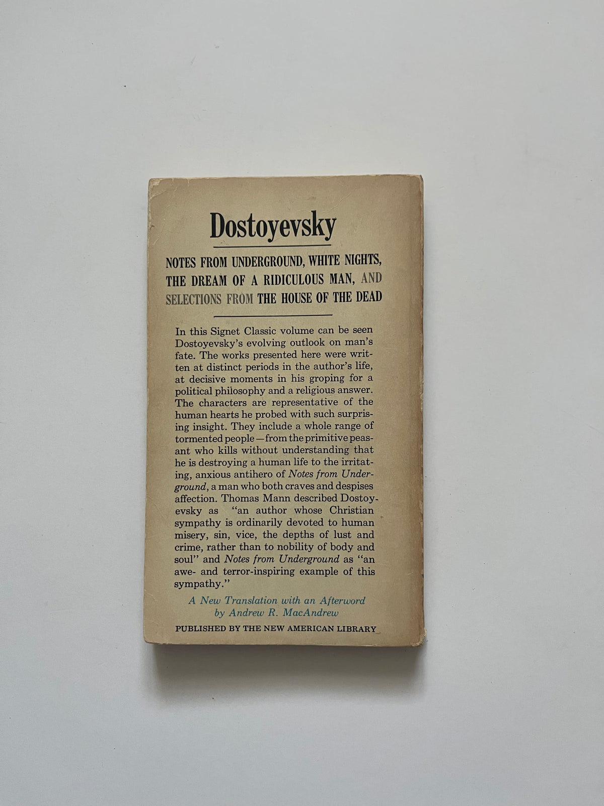 Notes from the Underground by Fyodor Dostoyevsky