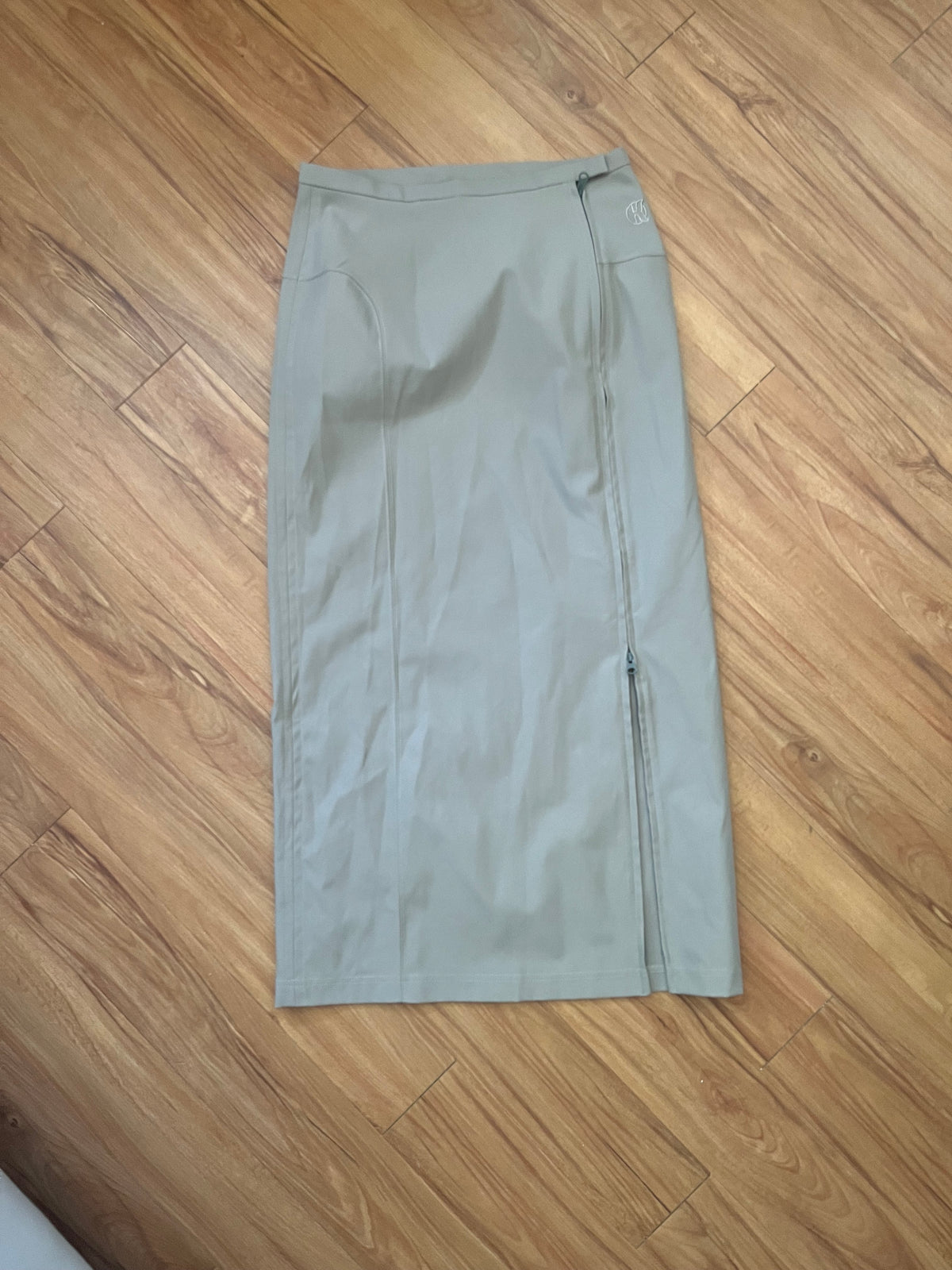 Tan/grey midi skirt