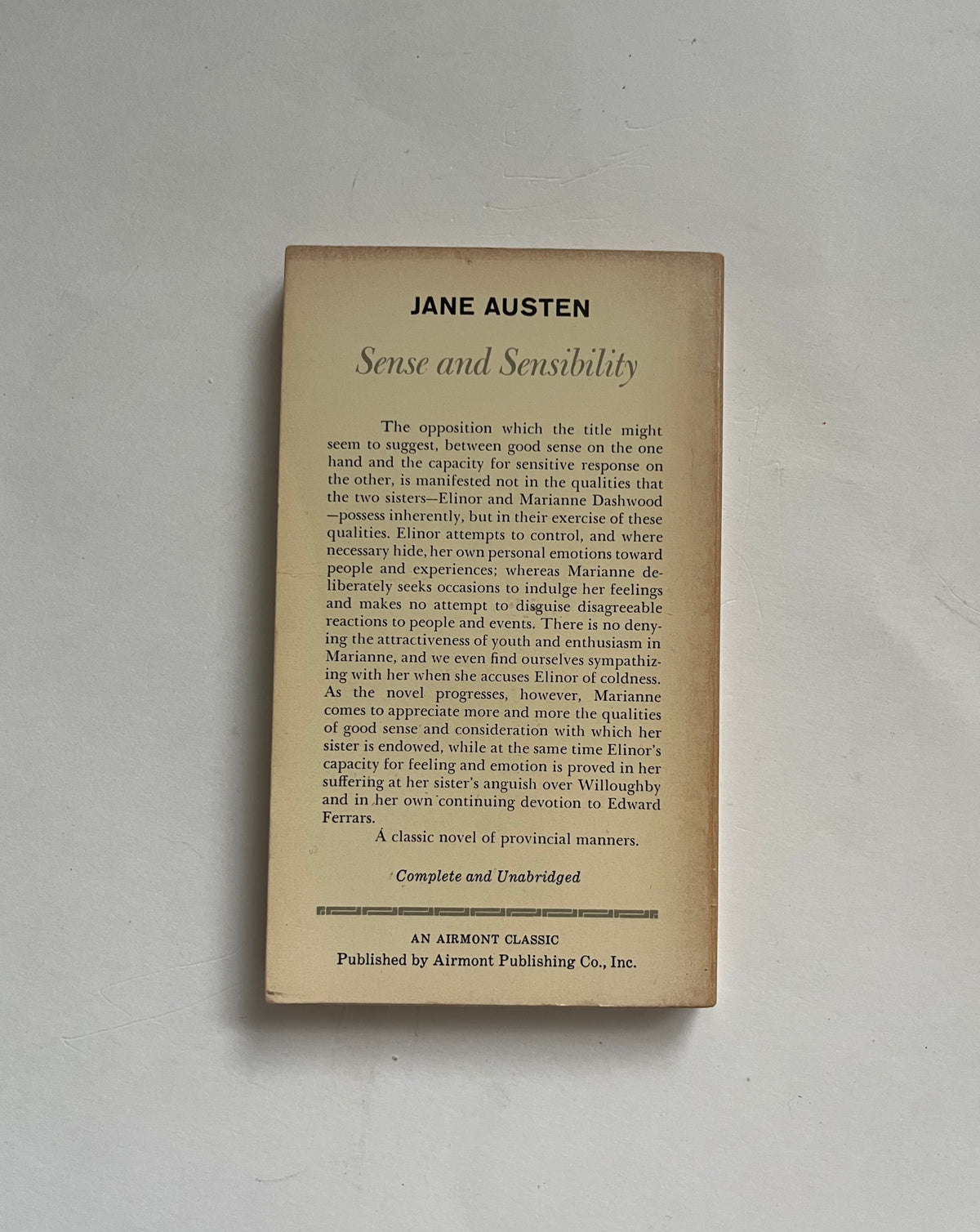 Sense &amp; Sensibility by Jane Austen