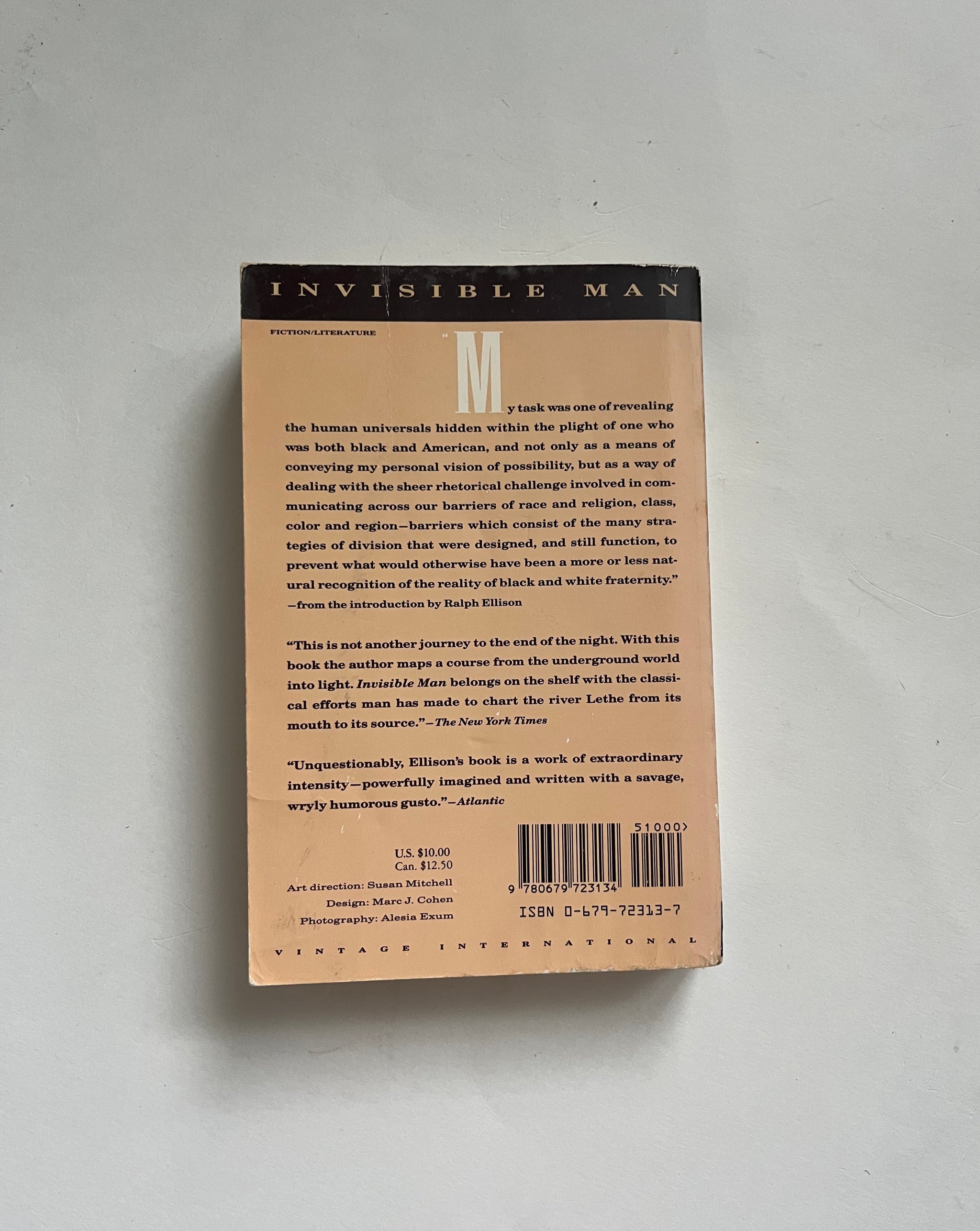 Visual For Invisible Man By Ralph Ellison Invisible Man by Ralph Ellison - Ten Dollar Books