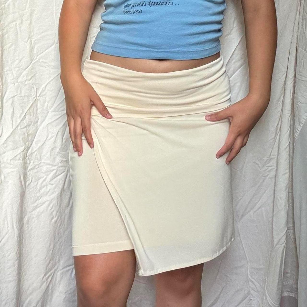 Cream skirt