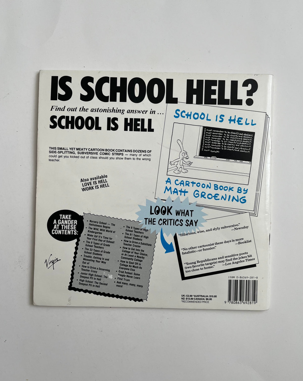 School is Hell by Matt Groening