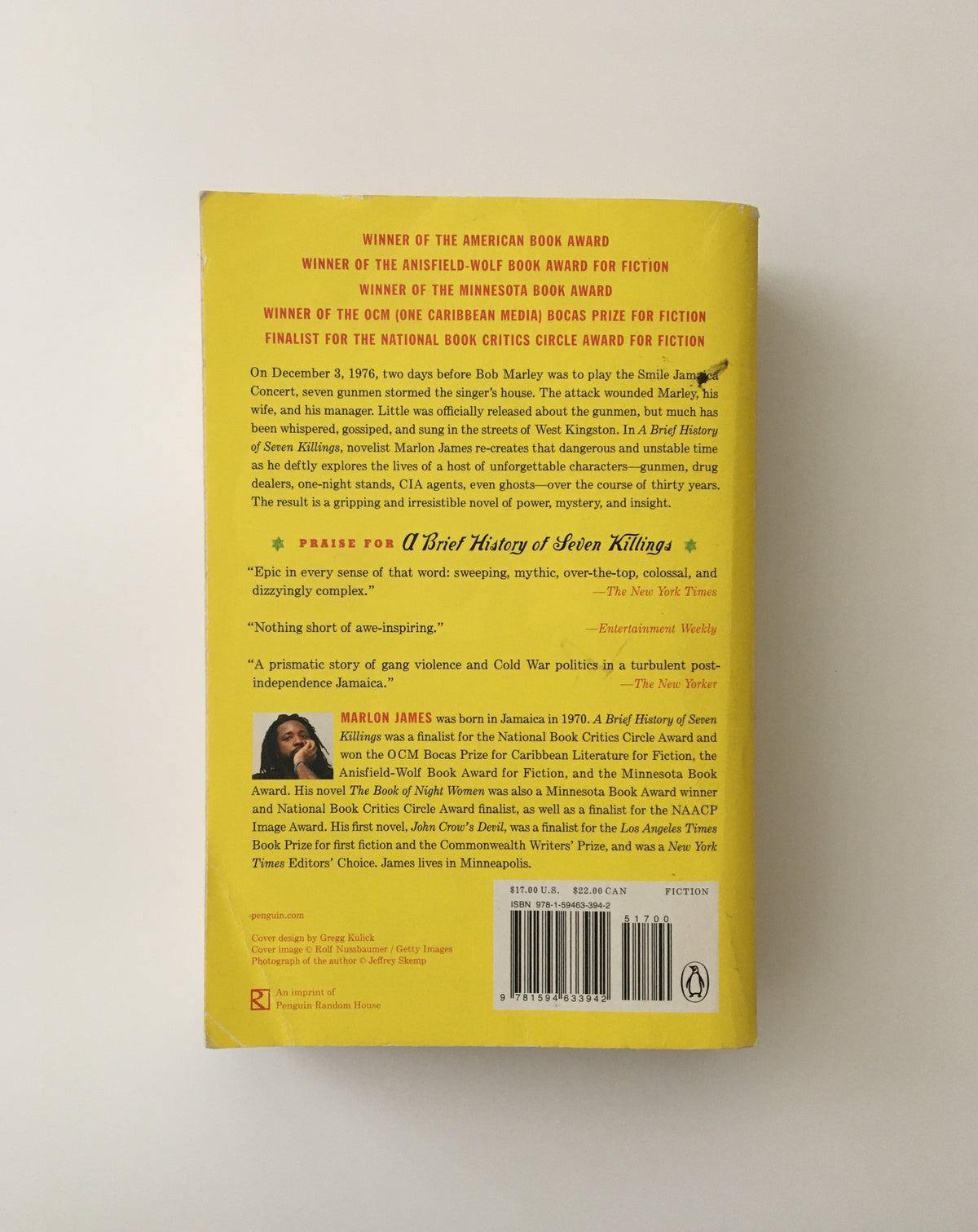 A Brief History of Seven Killings by Marlon James, book, Ten Dollar Books, Ten Dollar Books