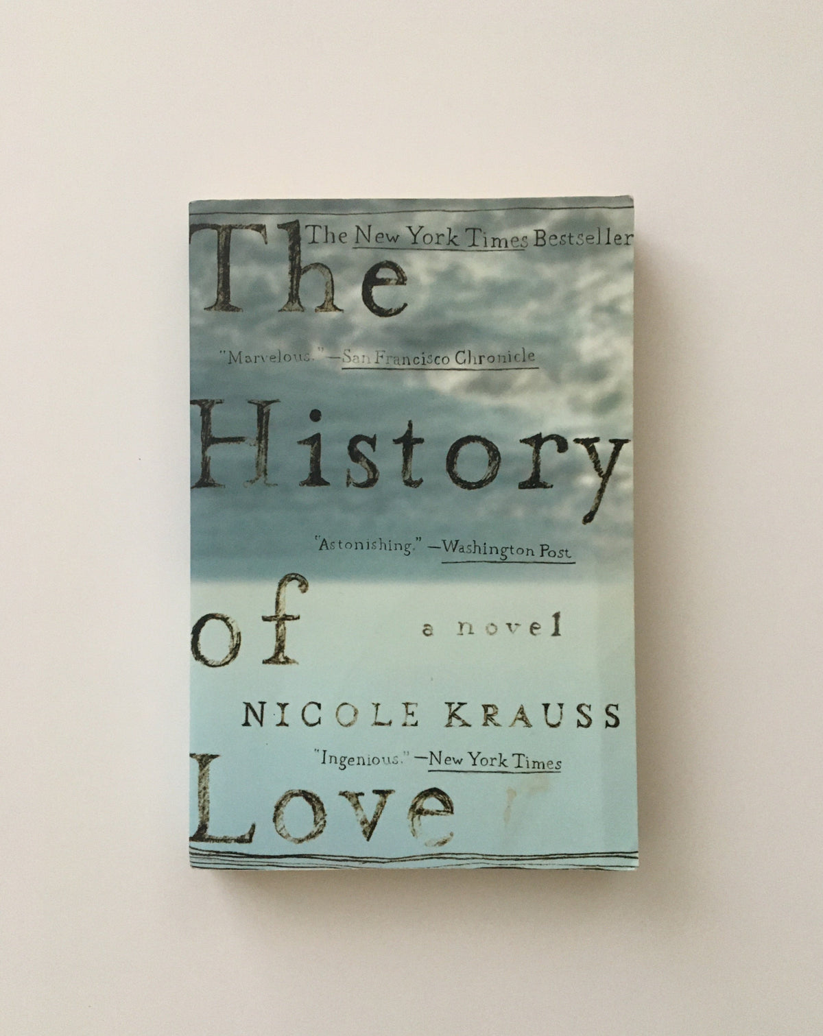 The History of Love by Nicole Krauss, book, Ten Dollar Books, Ten Dollar Books