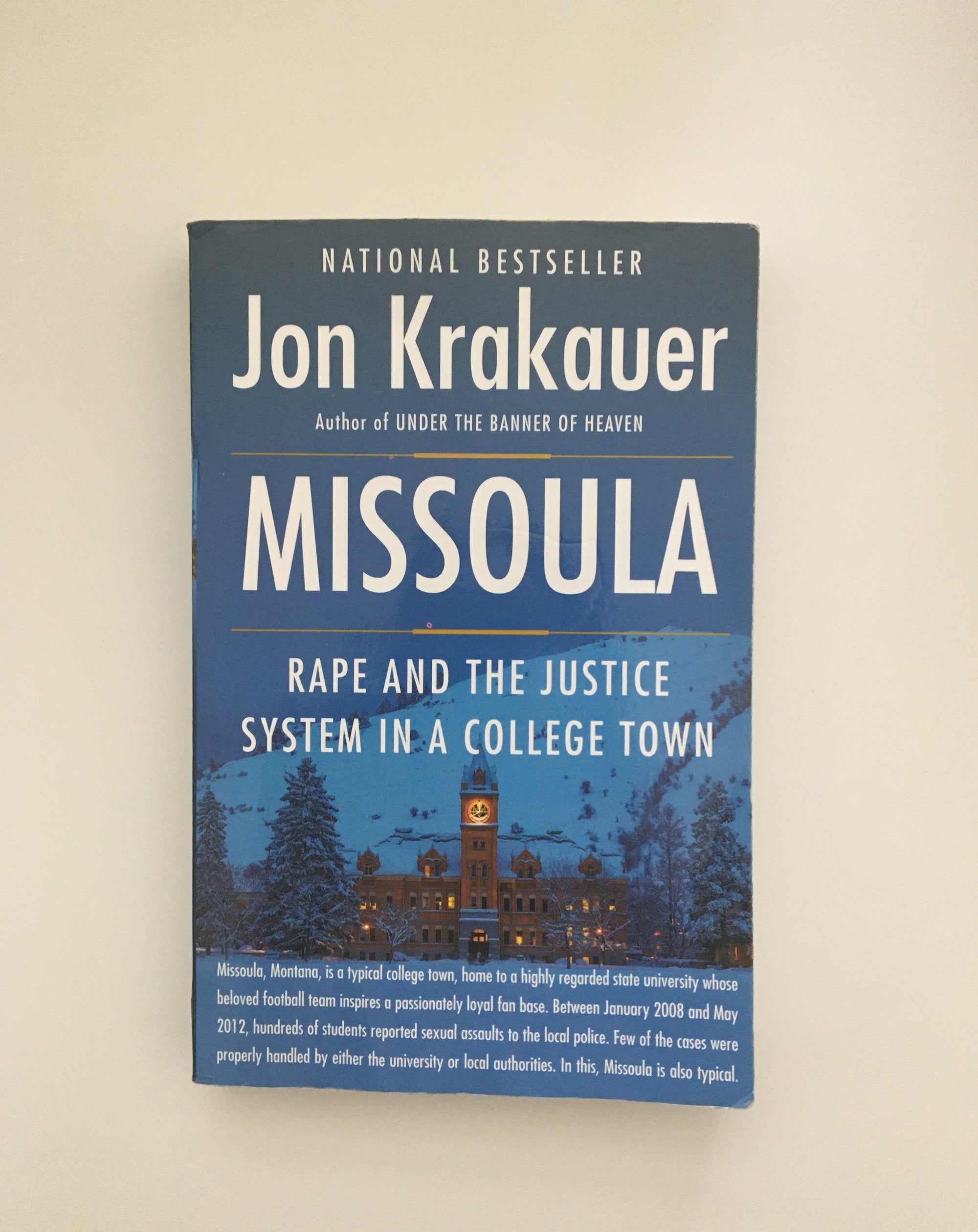 Missoula: Rape and the Justice System in a College Town by Jon Krakauer, book, Ten Dollar Books, Ten Dollar Books