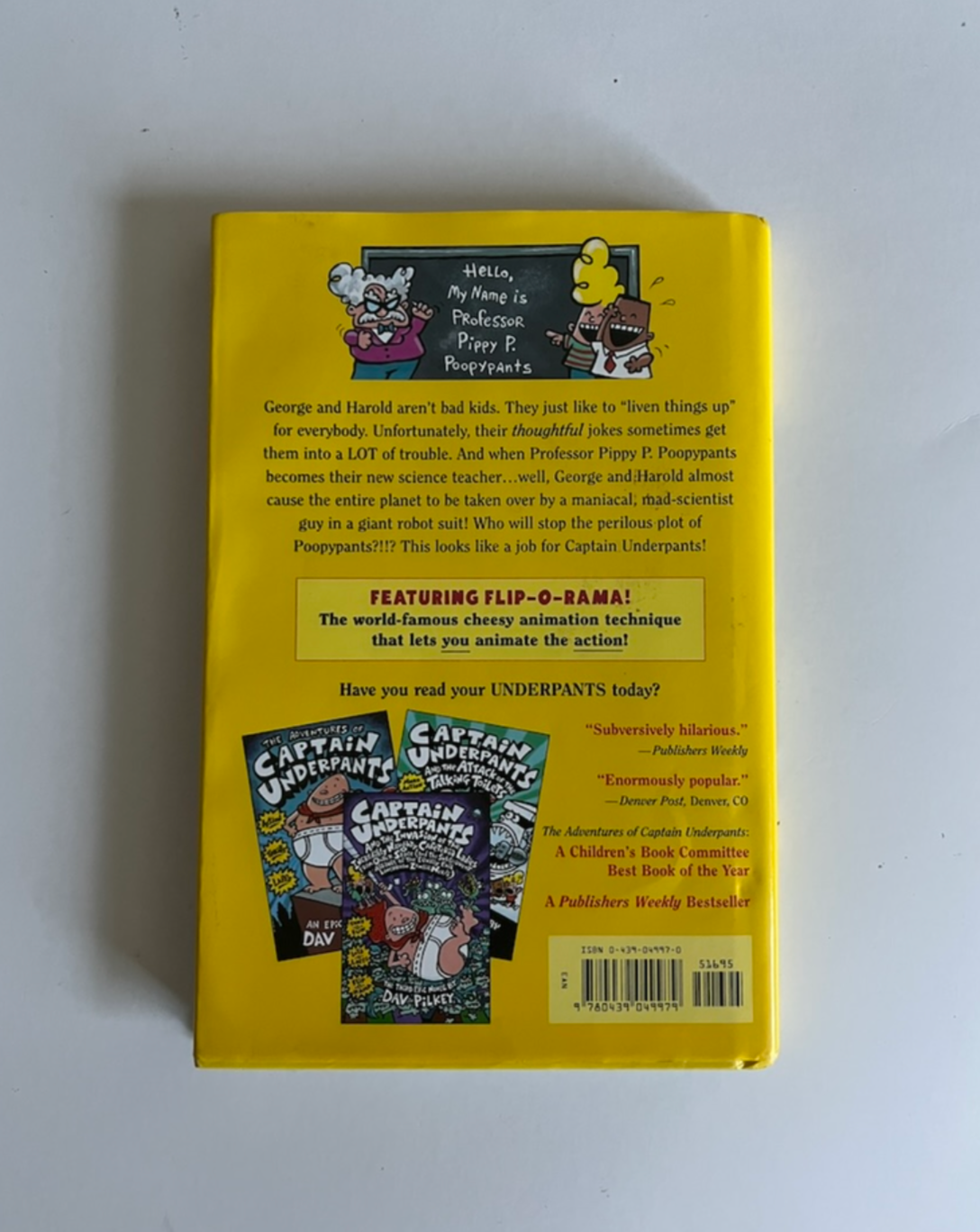 Captain Underpants Professor Poopypants Name Chart