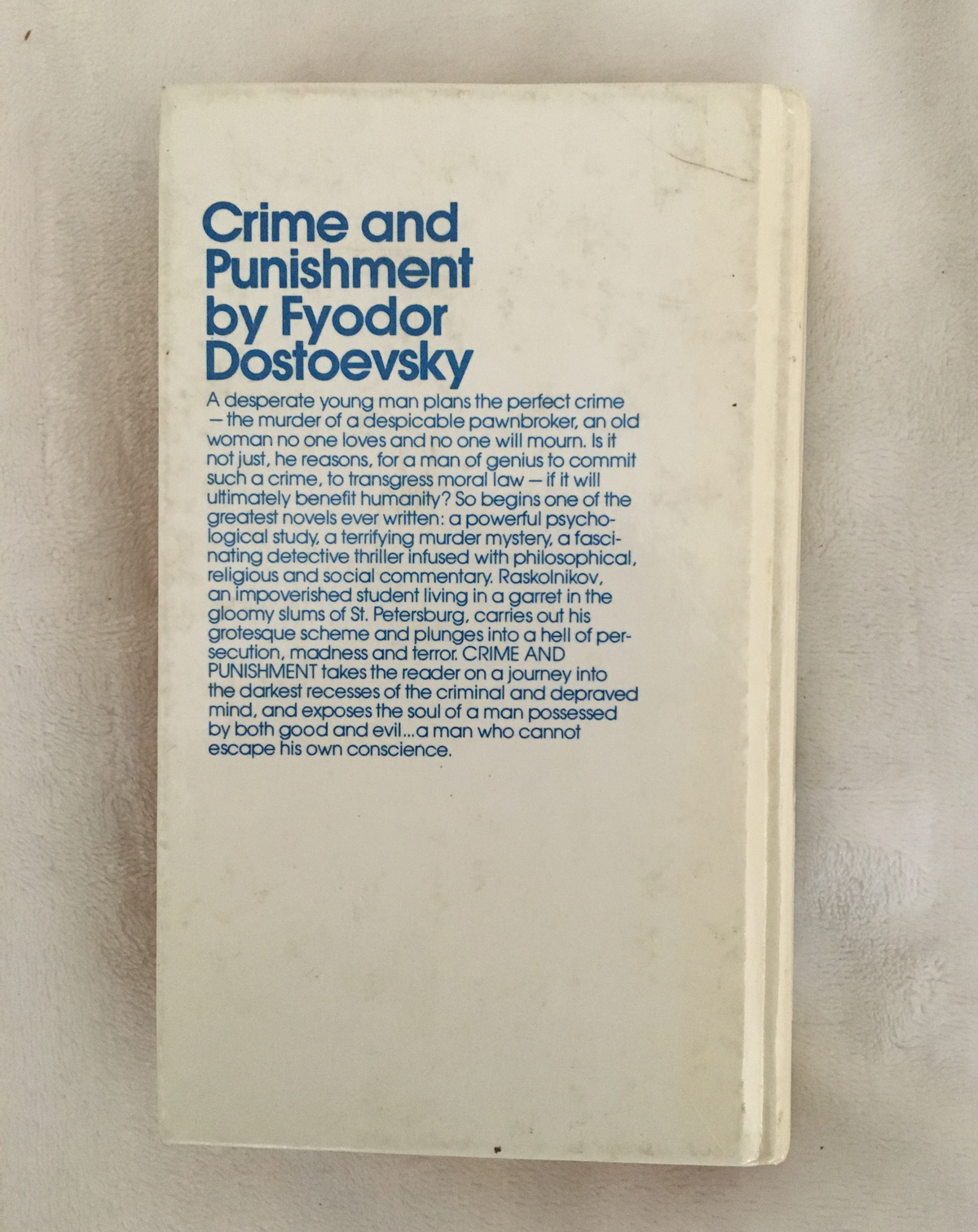 Crime and Punishment by Fyodor Dosteovsky, book, Ten Dollar Books, Ten Dollar Books